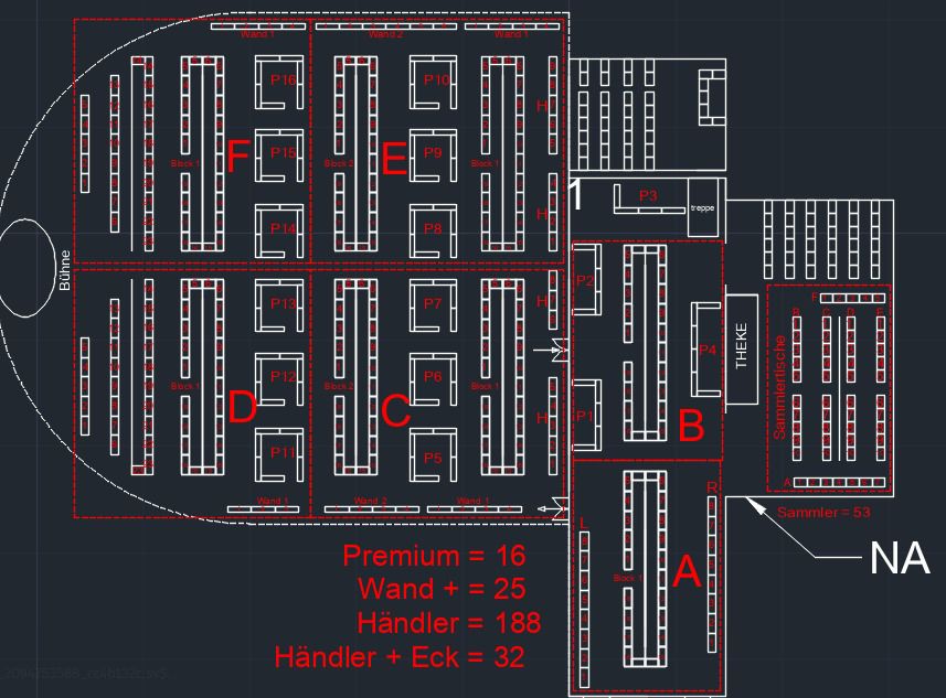 Händlertische - Block A + B - Hanami 2.0