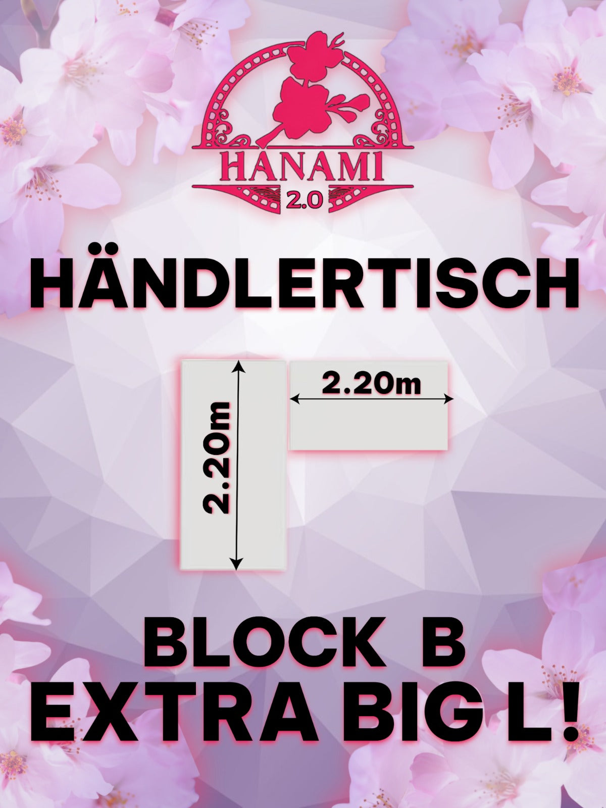 Händlertisch EXTRA BIG L - Block B - Hanami 2.0