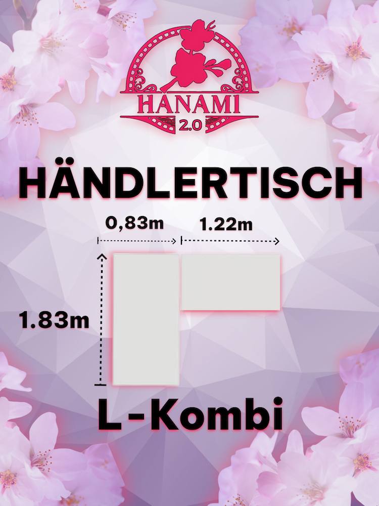Händlertische - Block E + F - Hanami 2.0