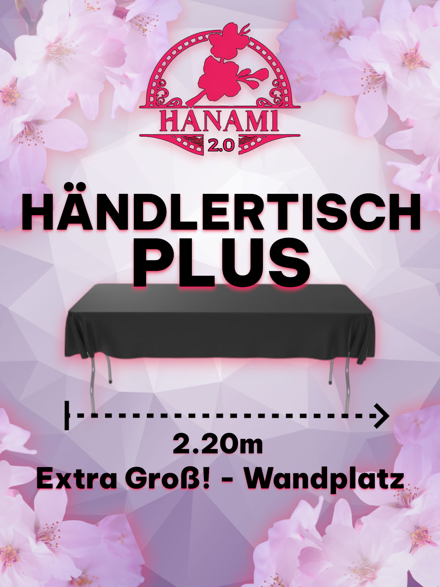 Premium Wandplatz Tisch - Hanami 2.0 - auf Anfrage